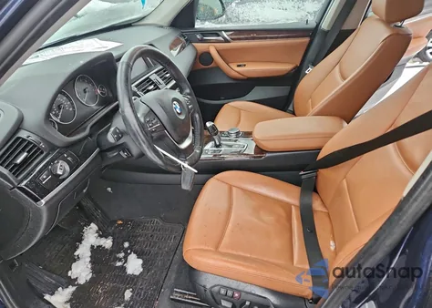 2015 BMW X3 xDrive28I z USA, uszkodzony, nr VIN 5UXWX9C56F0D56352